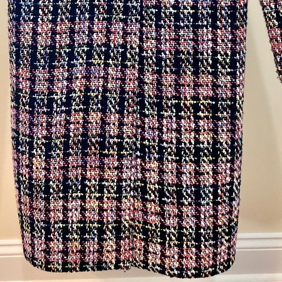 Halogen One-Button Coat (Black/Multi Color) - Picture 3 of 11